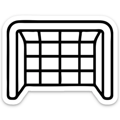 Soccer goal with net sticker