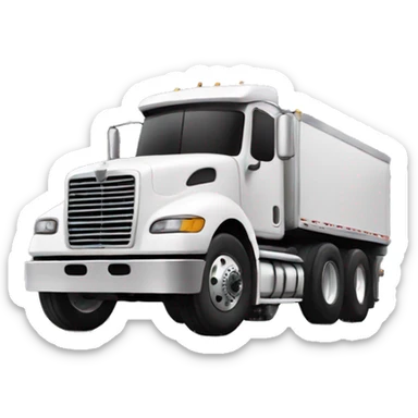 Semi truck with a mustache  sticker