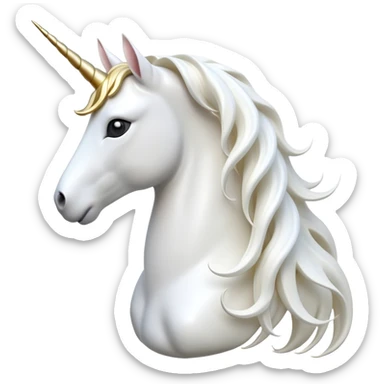 cinematic-beautiful-white-unicorn-emoji,-poised-and-regal,-with-a-slender,-ethereal-form-draped-in-a-pristine-white-color,-a-flowing-mane-and-tail,-and-a-white,-spiraled-horn-that-radiates-pure-light,-simplified-yet-sharp-and-majestic,  sticker