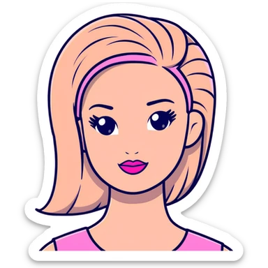 Barbie logo in pink sticker