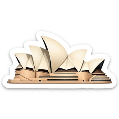 sydney opera house, no frame sticker