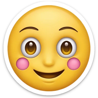 Emoji with eyelashes  sticker