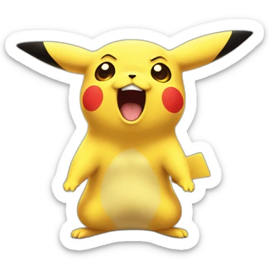 pikachu scared sticker