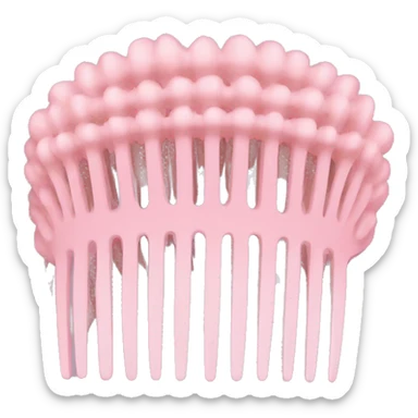 pastel pink round comb sticker