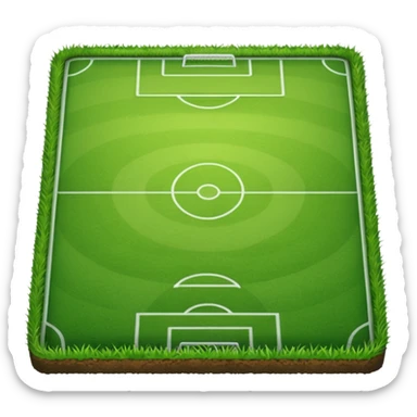piece of short grass of a soccer field sticker