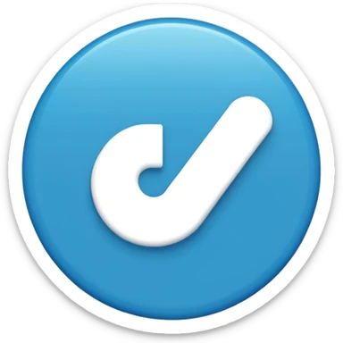 Make me an emoji thats looks like TikTok verified blue tick  sticker