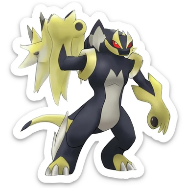 Meloetta-Litten-Guilmon-Darkrai-Pokémon-Fakémon-fusion-hybrid-creature sticker