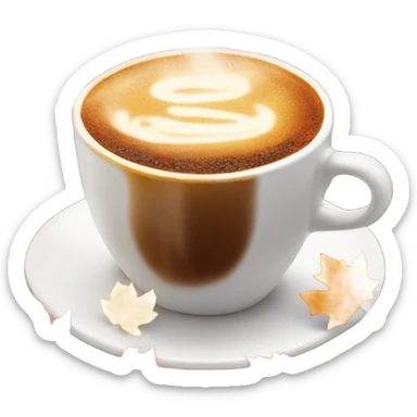 Fall coffe sticker