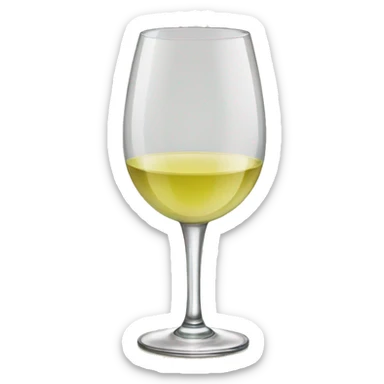 white wine glass sticker