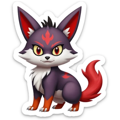 Noibat-Zangoose-Nargacuga-Litten-Torracat-fusion-Fakemon-Pokémon-creature  sticker