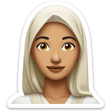  head shot of Middle Eastern Woman in Her 30s sticker