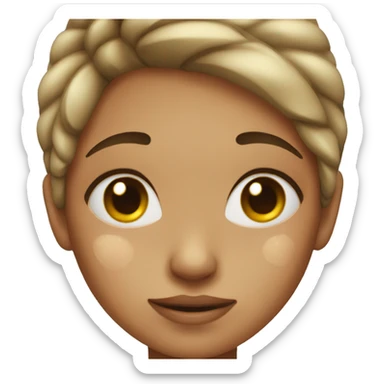 Girl with acne sticker