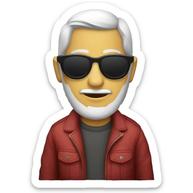 baja sus gafas y se asombra y mueve su cabeza a derecha y izquierda con ojos de corazón sticker