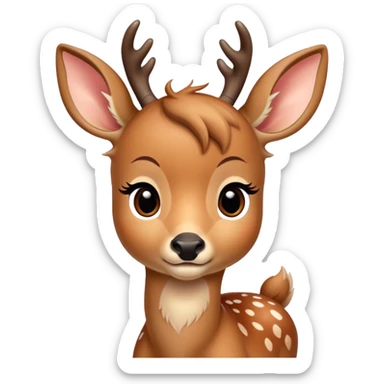 Bambi cute deer wearing ralph lauren  sticker