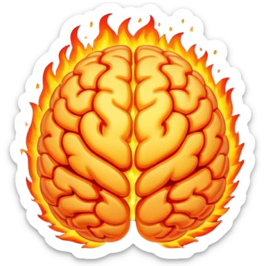 Fire brain sticker