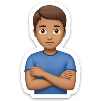 Man crossing his arm sticker