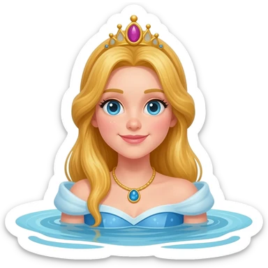 Princess in water princ sticker