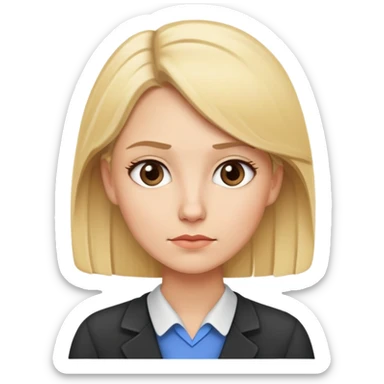 teacher blonde thinking sticker