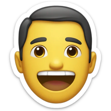 smirk emoji throwing up hang 10 sticker