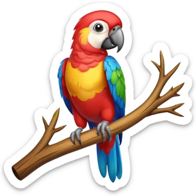 Papagaio faltante em 3D sticker