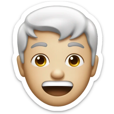 A face that says oh stop it!  sticker