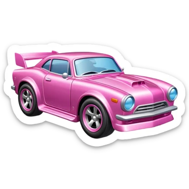 carrito hot wheels rosa  sticker