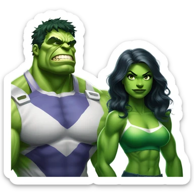 hulk and she hulk sticker