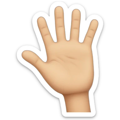 6 fingers hand sticker