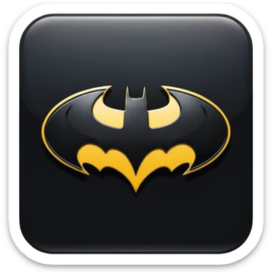 Batman logo Full black no face only logo sticker