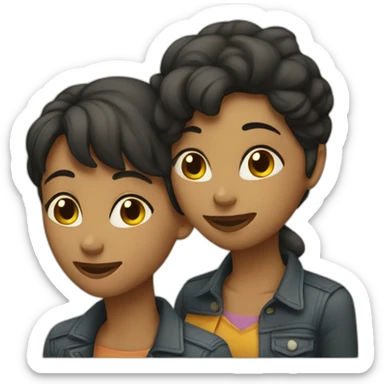 Couple lesbian sticker