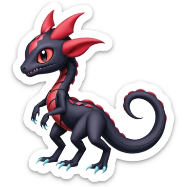 Colorful Exotic Meloetta-Salandit-Darkrai-Venom-Stitch-Fakémon-creature-hybrid sticker