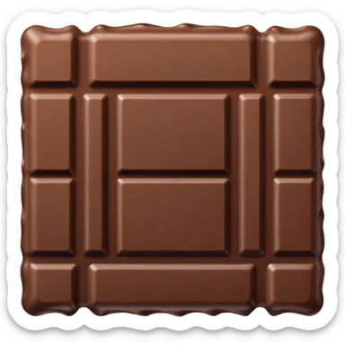 Chocolate bar emoji without gold sticker