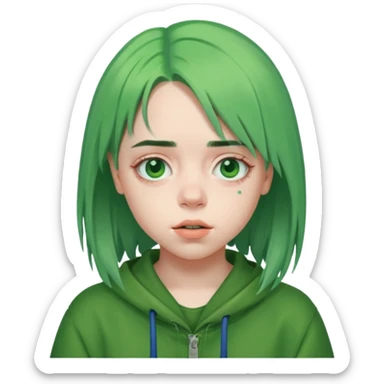 Billie Eilish just face  sticker