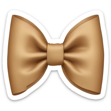 tan hair bow sticker