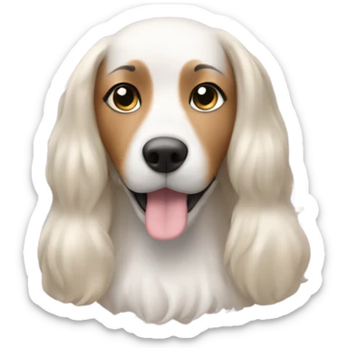 dog gilr with a star hair clip sticker