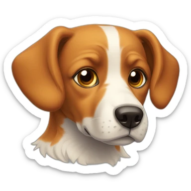 chien roux aux yeux verts sticker