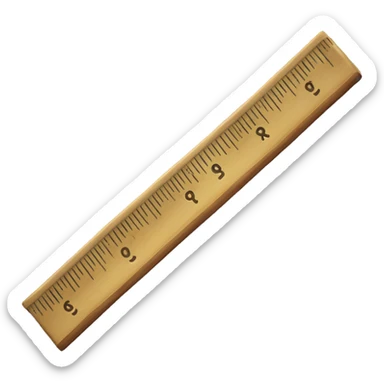 ruler pointing to nine inches sticker