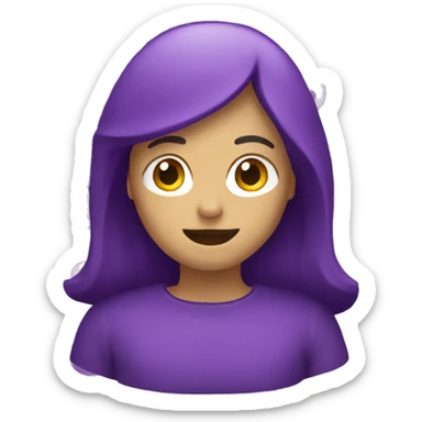 emoji purple sticker