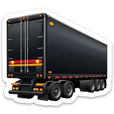Black Semi trailer rear sticker