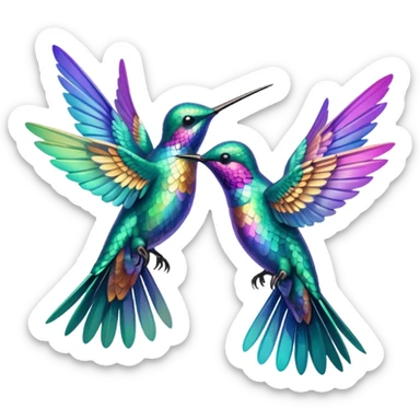 Humming birds sticker