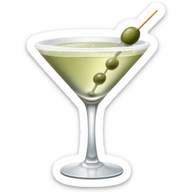 aestetic dirty martini glass sticker