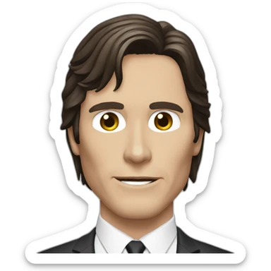 christian bale from american psycho sticker