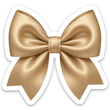 Beige bow sticker