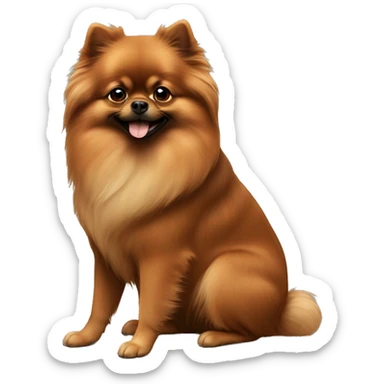 2 brown pomeranians sticker