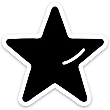 small shiny silver star on a glossy black car surface, minimal subtle reflections, focus on mirror shine, elegant and minimal solid icon sticker