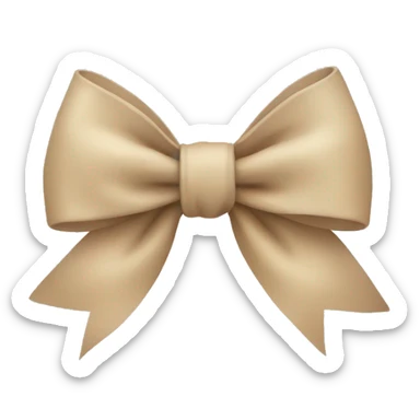 Beige bow sticker