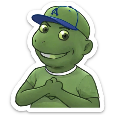 arms crossed hands on neck guy laughing sticker