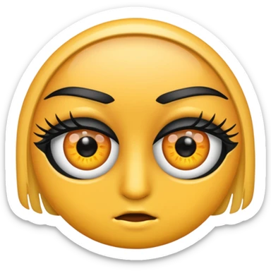 mascara de ojos sticker