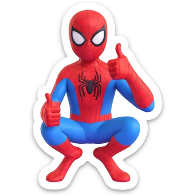 spiderman giving a thumbs up sticker
