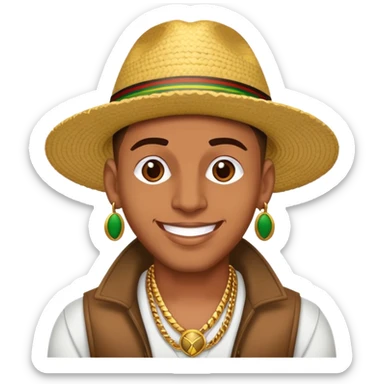 Happy Reggaeton Music Singer dressed with style sticker